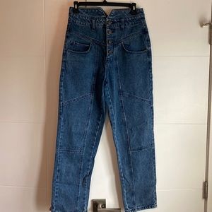 Forever 21 High Rise, Button Fly Dark Wash Vintage Style